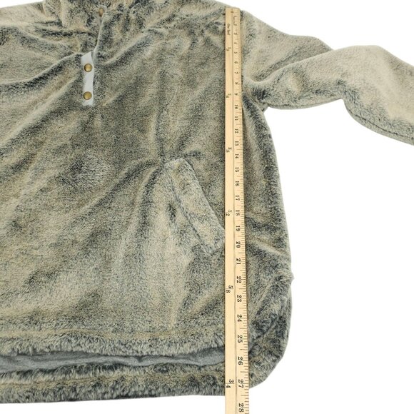 Buckle BKE Plush Pullover Gray Quarter Snap Sz XL Pockets Knit Lining Super Soft - Picture 8 of 13